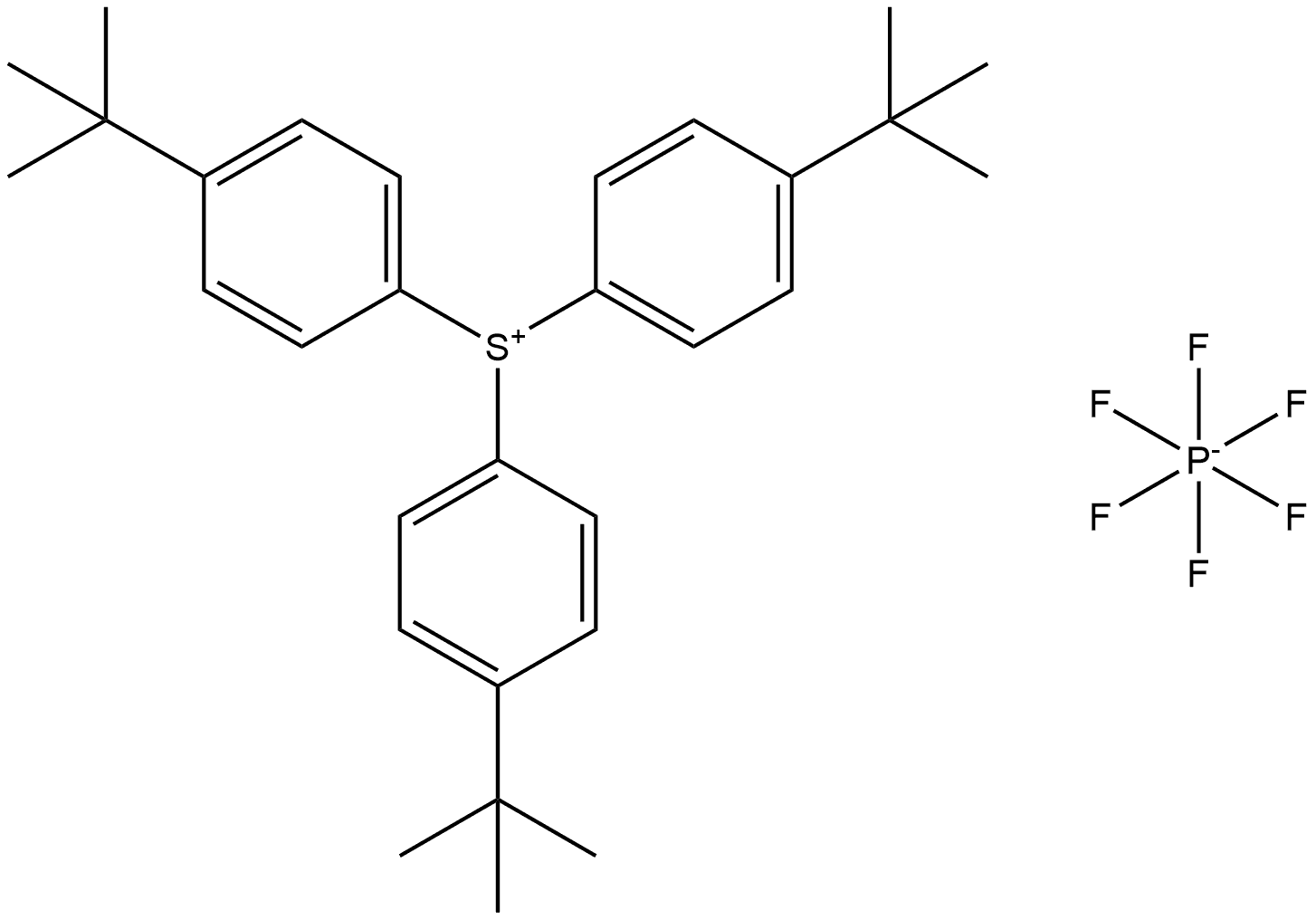 tris(4-tert-butylphenyl)sulfanium  hexafluorophosphate Structure