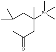 Cyclohexanone, 3,3,5-trimethyl-5-(trimethylstannyl)- 구조식 이미지