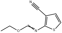 Methanimidic acid, N-(3-cyano-2-thienyl)-, ethyl ester 구조식 이미지