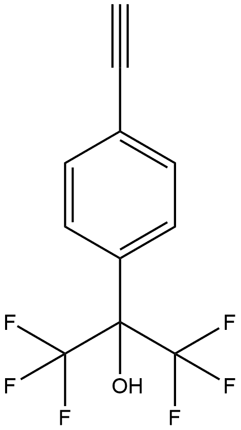 Benzenemethanol, 4-ethynyl-α,α-bis(trifluoromethyl)- 구조식 이미지