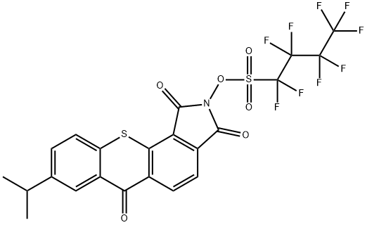 1-Butanesulfonic acid, 1,1,2,2,3,3,4,4,4-nonafluoro-, 3,6-dihydro-8-(1-methylethyl)-1,3,6-trioxo[1]benzothiopyrano[2,3-e]isoindol-2-yl ester Structure