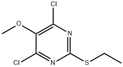 Pyrimidine, 4,6-dichloro-2-(ethylthio)-5-methoxy- 구조식 이미지