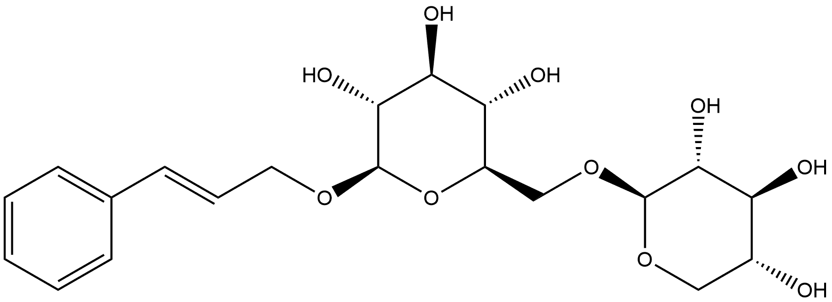 β-D-Glucopyranoside, (2E)-3-phenyl-2-propen-1-yl 6-O-β-D-xylopyranosyl- Structure