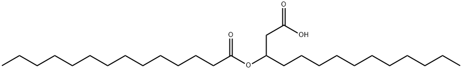 Tetradecanoic acid, 3-[(1-oxotetradecyl)oxy]- Structure