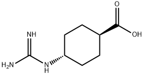 Cyclohexanecarboxylic acid, 4-[(aminoiminomethyl)amino]-, trans- Structure