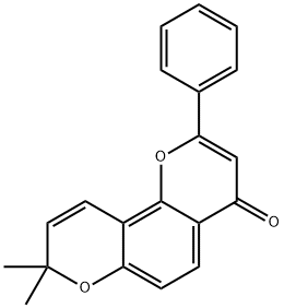 6'',6''-Dimethylpyrano[2'',3'':7,8]flavone >=95% (LC/MS-UV) Structure