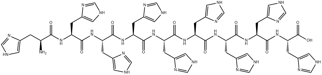L-Histidine, L-histidyl-L-histidyl-L-histidyl-L-histidyl-L-histidyl-L-histidyl-L-histidyl-L-histidyl- 구조식 이미지
