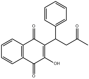 1,4-Naphthalenedione, 2-hydroxy-3-(3-oxo-1-phenylbutyl)- Structure