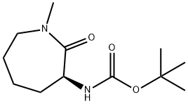 1,1-Dimethylethyl N-[(3S)-hexahydro-1-methyl-2-oxo-1H-azepin-3-yl]carbamate Structure