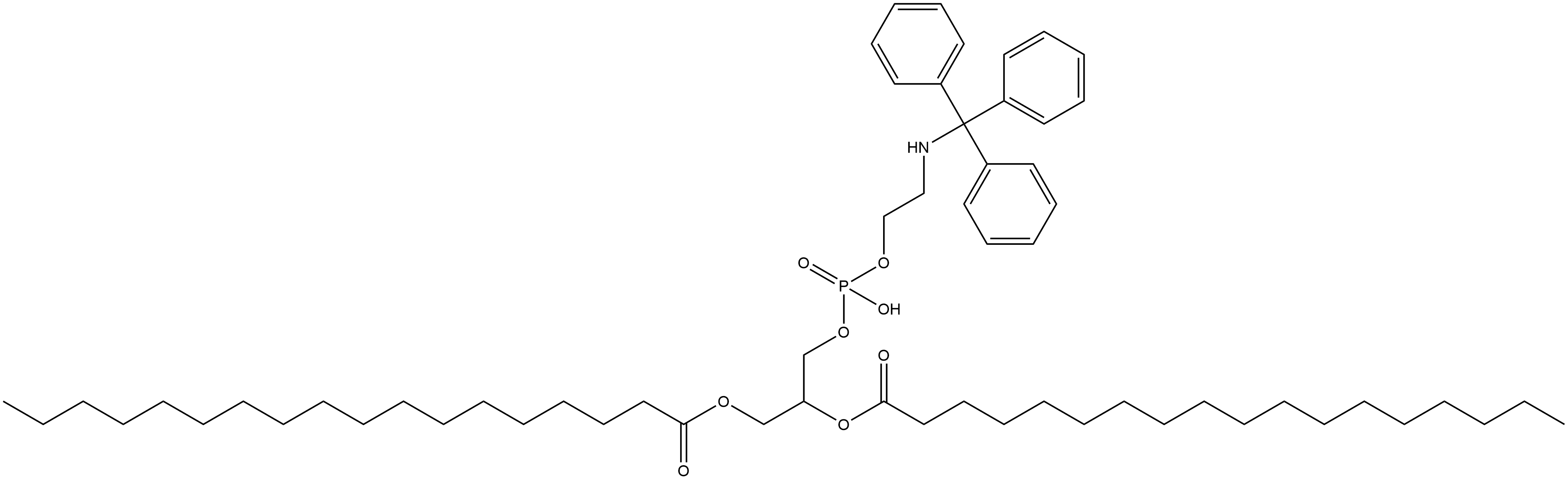 N-Trityl O-(1,2-disteaoryl-sn-glycero-3-phosphoryl)-ethanolamin Structure