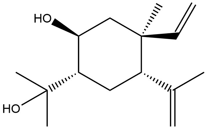 Cyclohexanemethanol, 4-ethenyl-2-hydroxy-α,α,4-trimethyl-5-(1-methylethenyl)-, (1S,2S,4S,5S)- 구조식 이미지