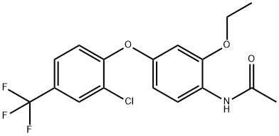 Acetamide, N-[4-[2-chloro-4-(trifluoromethyl)phenoxy]-2-ethoxyphenyl]- Structure