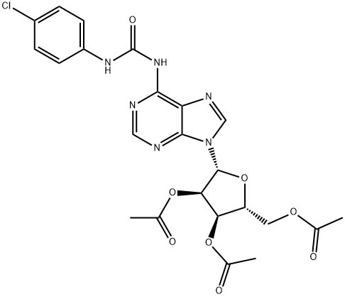 N-[[(4-Chlorophenyl)amino]carbonyl]-adenosine, 2',3',5'-triacetate Structure