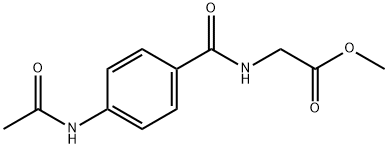 Glycine, N-[4-(acetylamino)benzoyl]-, methyl ester Structure
