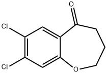 1-Benzoxepin-5(2H)-one, 7,8-dichloro-3,4-dihydro- Structure