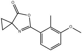 5-(3-Methoxy-2-methylphenyl)-6-oxa-4-azaspiro[2.4]hept-4-en-7-one Structure