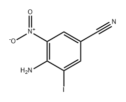 Benzonitrile, 4-amino-3-iodo-5-nitro- Structure