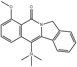 4-Methoxy-12-(trimethylsilyl)isoindolo[2,1-b]isoquinolin-5(7H)-one 구조식 이미지