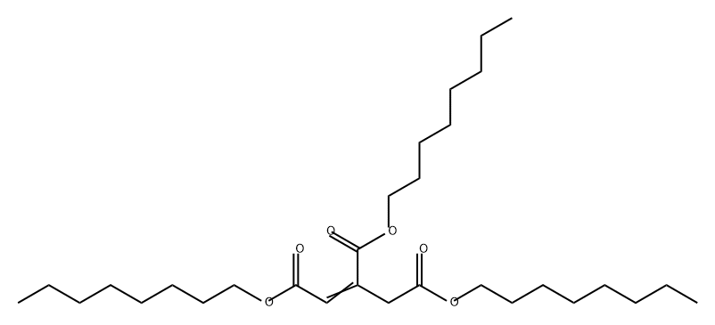 1-Propene-1,2,3-tricarboxylic acid, 1,2,3-trioctyl ester Structure