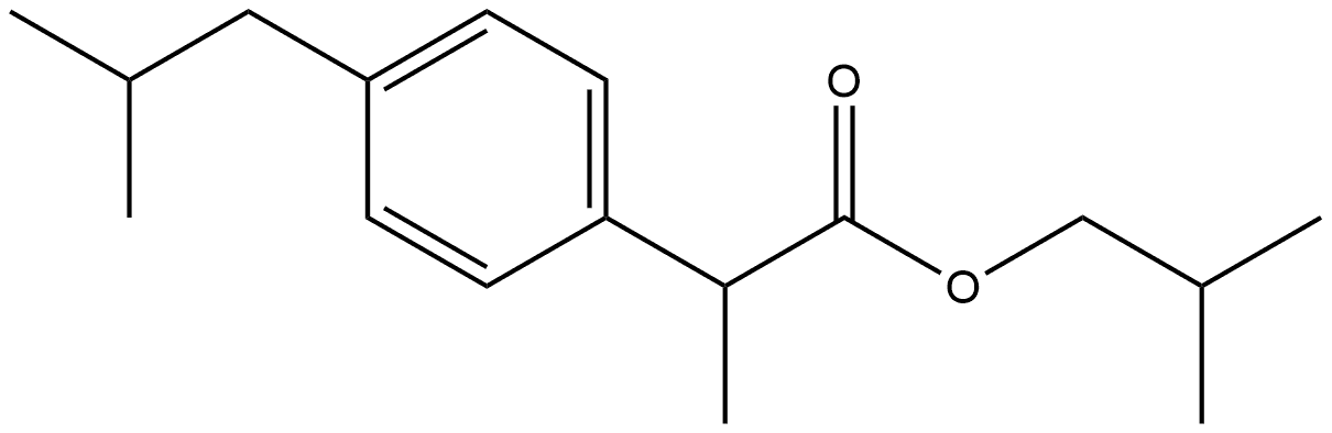 2-Methylpropyl α-methyl-4-(2-methylpropyl)benzeneacetate Structure