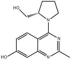 (S)-4-(2-(Hydroxymethyl)pyrrolidin-1-yl)-2-methylquinazolin-7-ol 구조식 이미지