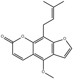 7H-Furo[3,2-g][1]benzopyran-7-one, 4-methoxy-9-(3-methyl-2-buten-1-yl)- Structure