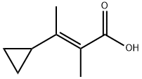 2-Butenoic acid, 3-cyclopropyl-2-methyl-, (E)- (9CI) Structure