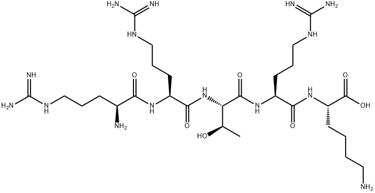 L-Lysine, L-arginyl-L-arginyl-L-threonyl-L-arginyl- (9CI) Structure