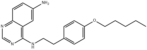 4,6-Quinazolinediamine, N4-[2-[4-(pentyloxy)phenyl]ethyl]- Structure