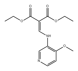 Propanedioic acid, 2-[[(4-methoxy-3-pyridinyl)amino]methylene]-, 1,3-diethyl ester Structure