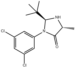 4-Imidazolidinone, 3-(3,5-dichlorophenyl)-2-(1,1-dimethylethyl)-5-methyl-, (2S,5R)- Structure