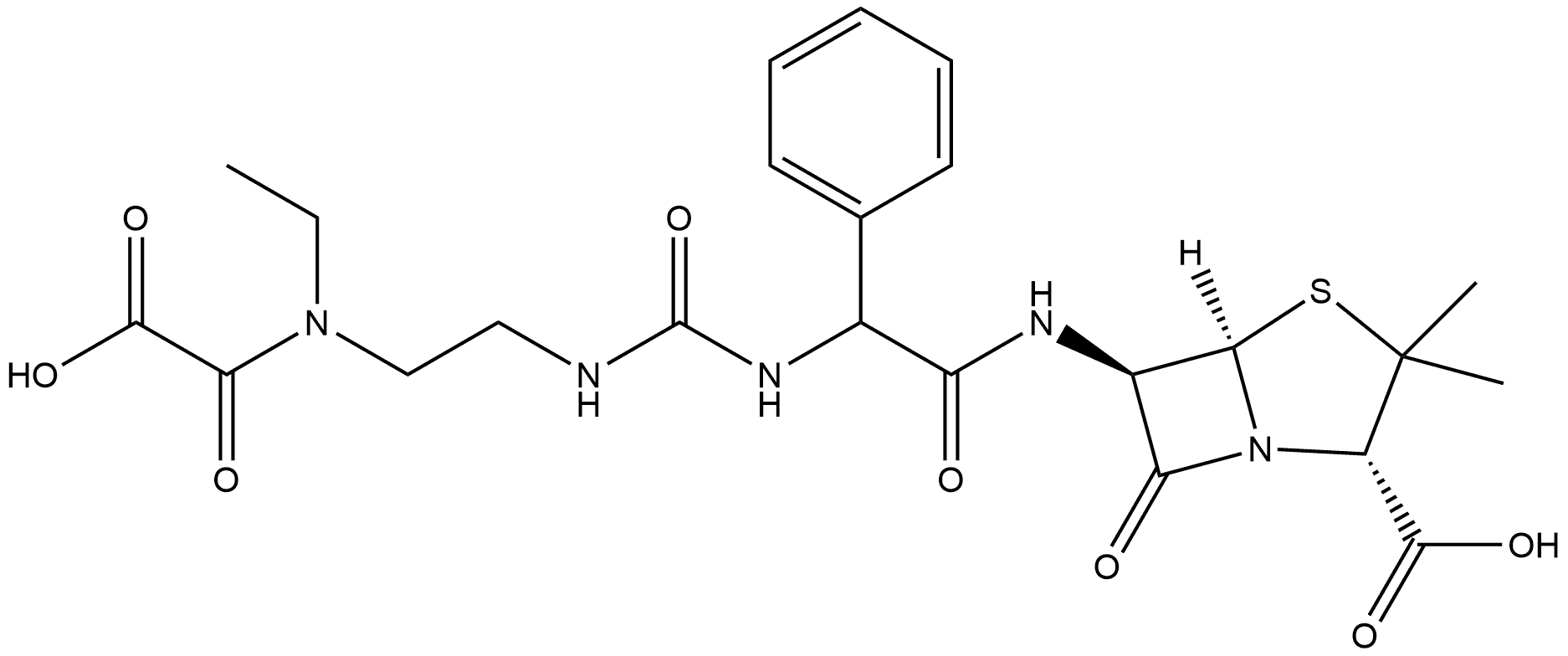 Piperacillin Impurity 12 Disodium Salt 구조식 이미지