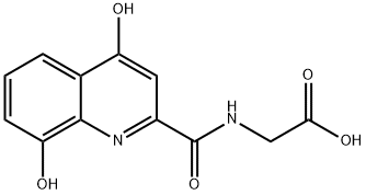 Glycine, N-[(4,8-dihydroxy-2-quinolinyl)carbonyl]- Structure