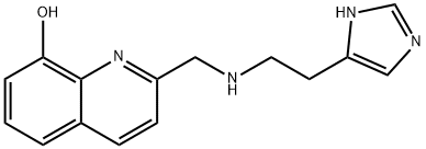 2-(((2-(1H-Imidazol-4-yl)ethyl)amino)methyl)quinolin-8-ol Structure