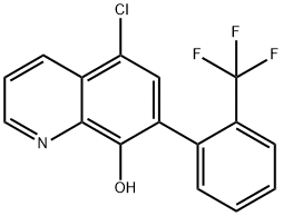 5-Chloro-7-(2-(trifluoromethyl)phenyl)quinolin-8-ol Structure