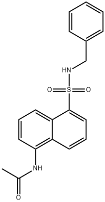 Acetamide, N-[5-[[(phenylmethyl)amino]sulfonyl]-1-naphthalenyl]- Structure