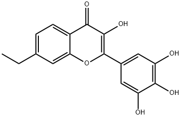 7-Ethyl-3-hydroxy-2-(3,4,5-trihydroxyphenyl)-4H-chromen-4-one Structure