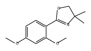 Oxazole, 2-(2,4-dimethoxyphenyl)-4,5-dihydro-4,4-dimethyl- Structure