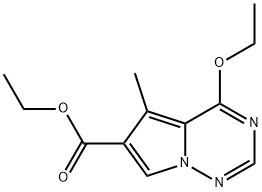 Pyrrolo[2,1-f][1,2,4]triazine-6-carboxylic acid, 4-ethoxy-5-methyl-, ethyl ester Structure