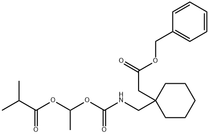 1-((((1-(2-(Benzyloxy)-2-oxoethyl)cyclohexyl)methyl)carbamoyl)oxy)ethyl Isobutyrate Structure