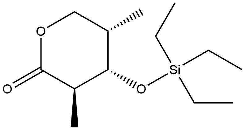 L-Arabinonic acid, 2,4-dideoxy-2,4-dimethyl-3-O-(triethylsilyl)-, δ-lactone Structure