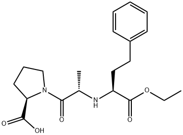 D-Proline, N-[(1S)-1-(ethoxycarbonyl)-3-phenylpropyl]-L-alanyl- Structure