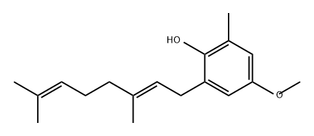 Phenol, 2-[(2E)-3,7-dimethyl-2,6-octadien-1-yl]-4-methoxy-6-methyl- Structure