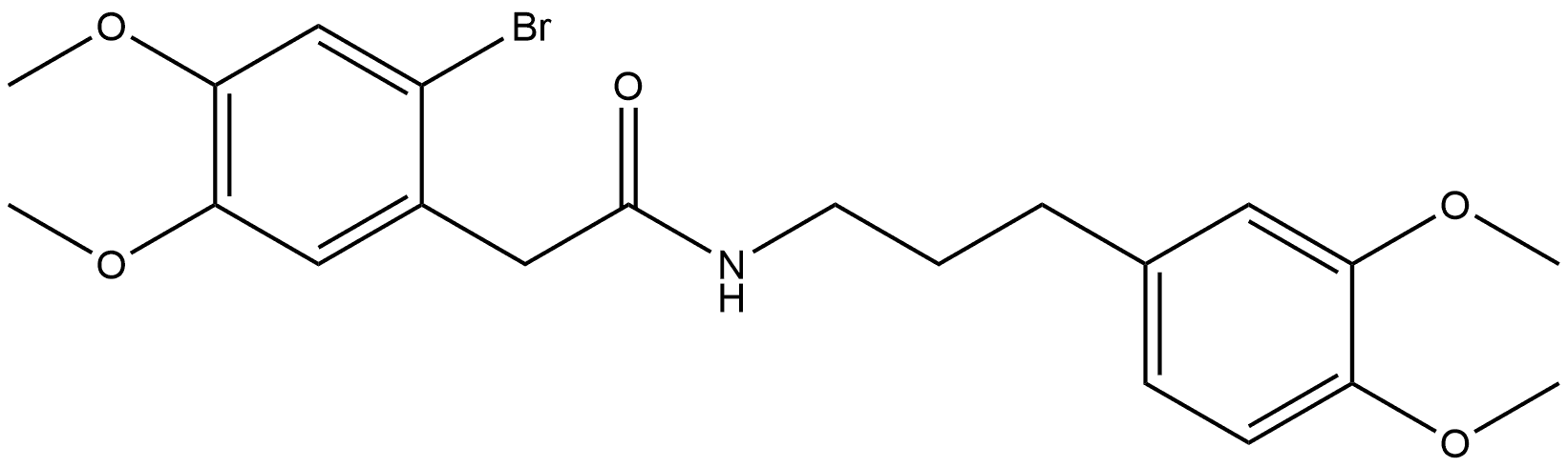 2-(2-bromo-4,5-dimethoxyphenyl)-N-[3-(3,4-dimethoxyphenyl)propyl]acetamide 구조식 이미지