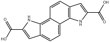 Indolo[7,6-g]indole-2,7-dicarboxylic acid, 3,8-dihydro- Structure