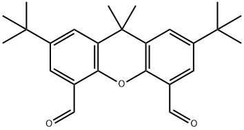 9H-Xanthene-4,5-dicarboxaldehyde, 2,7-bis(1,1-dimethylethyl)-9,9-dimethyl- Structure