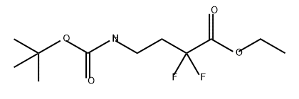 Butanoic acid, 4-[[(1,1-dimethylethoxy)carbonyl]amino]-2,2-difluoro-, ethyl ester Structure