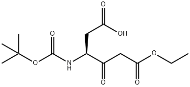 Hexanedioic acid, 3-[[(1,1-dimethylethoxy)carbonyl]amino]-4-oxo-, 6-ethyl ester, (3S)- Structure