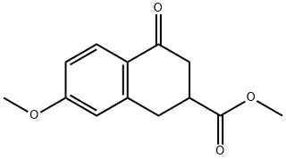 2-Naphthalenecarboxylic acid, 1,2,3,4-tetrahydro-7-methoxy-4-oxo-, methyl ester Structure