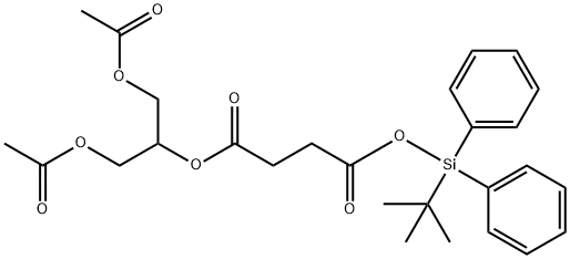 4-(((5-Acetoxy-4-(acetoxymethyl)-2-methylpentan-2-yl)diphenylsilyl)oxy)-4-oxobutanoic acid Structure